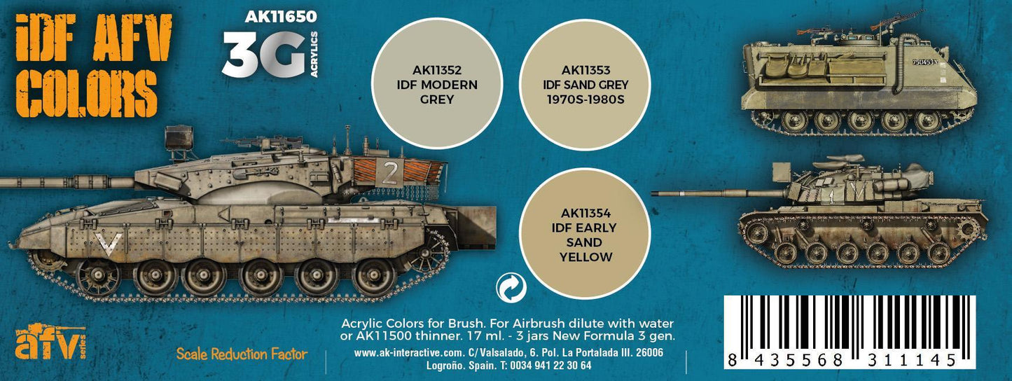 AK Interactive - 3G Special Set: IDF AFV Colors (3ct)