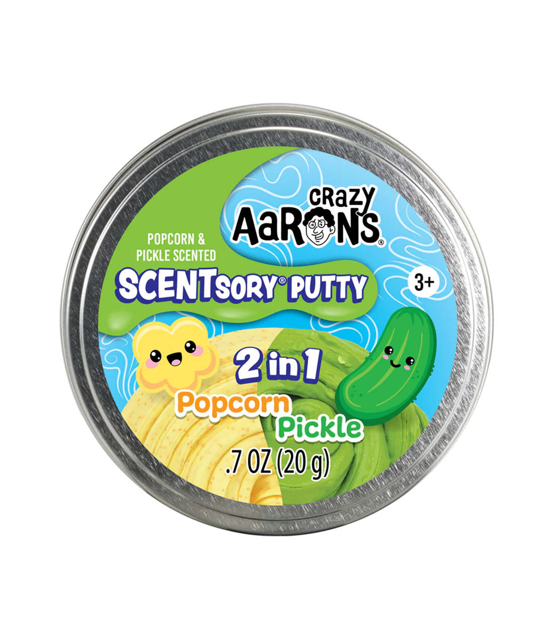 Crazy Aaron's: Popcorn/Pickle - 2.75" SCENTsory Duos Putty Tin