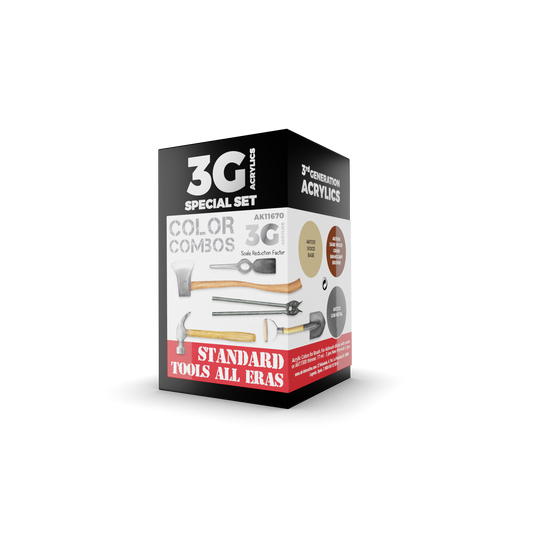 AK Interactive - 3G Special Set: Standard Tools All Eras Color Combos (3ct)