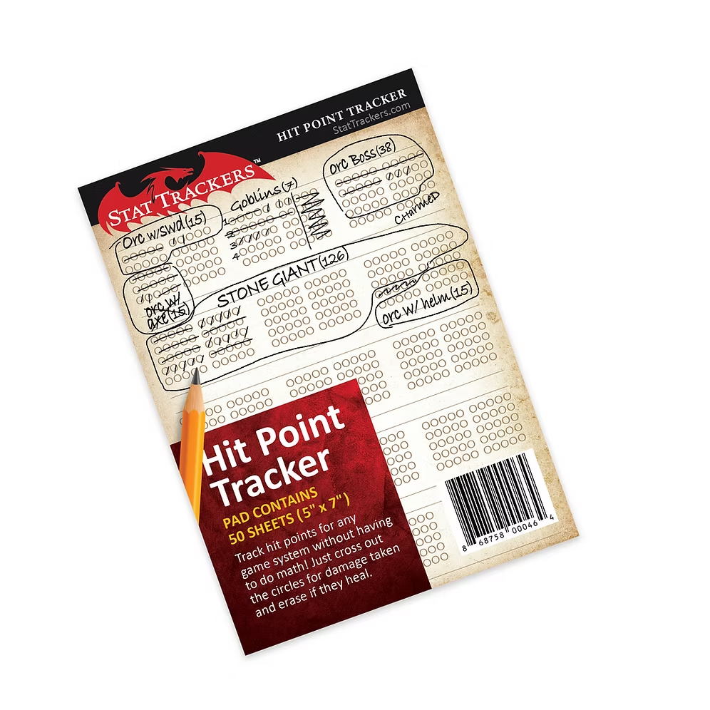 Stat Trackers - Hit Point Tracker Pad