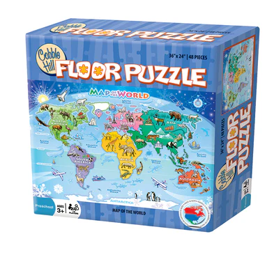 Cobble Hill - Map of the World Floor Puzzle (48)