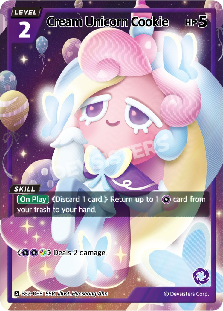 CookieRun TCG - Cream Unicorn Cookie [BS2-068 SSR]