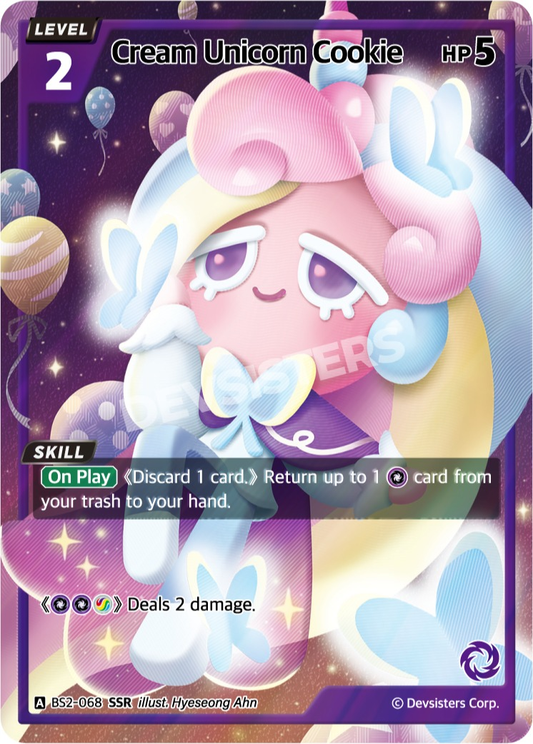 CookieRun TCG - Cream Unicorn Cookie [BS2-068 SSR]