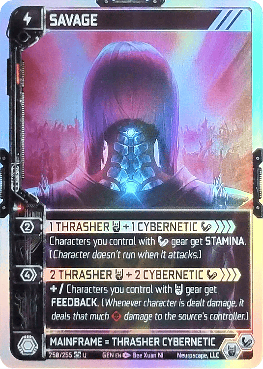 Neuroscape TCG - Savage GEN-250 Foil