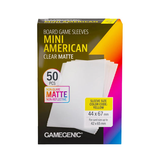 GameGenic - Board Game Sleeves Mini American Clear Matte (50 count)