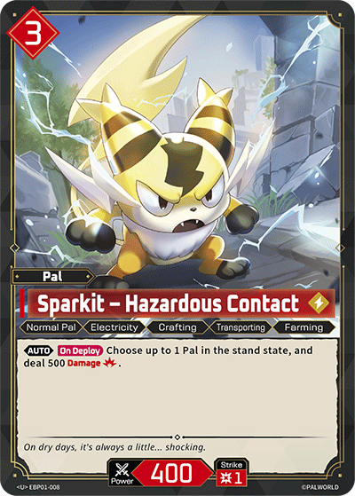 Palworld TCG - Sparkit – Hazardous Contact [EBP01-008U]
