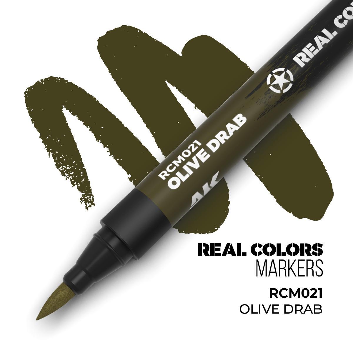 AK Interactive - Real Colors Markers: Olive Drab
