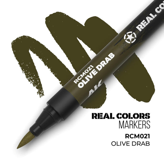 AK Interactive - Real Colors Markers: Olive Drab