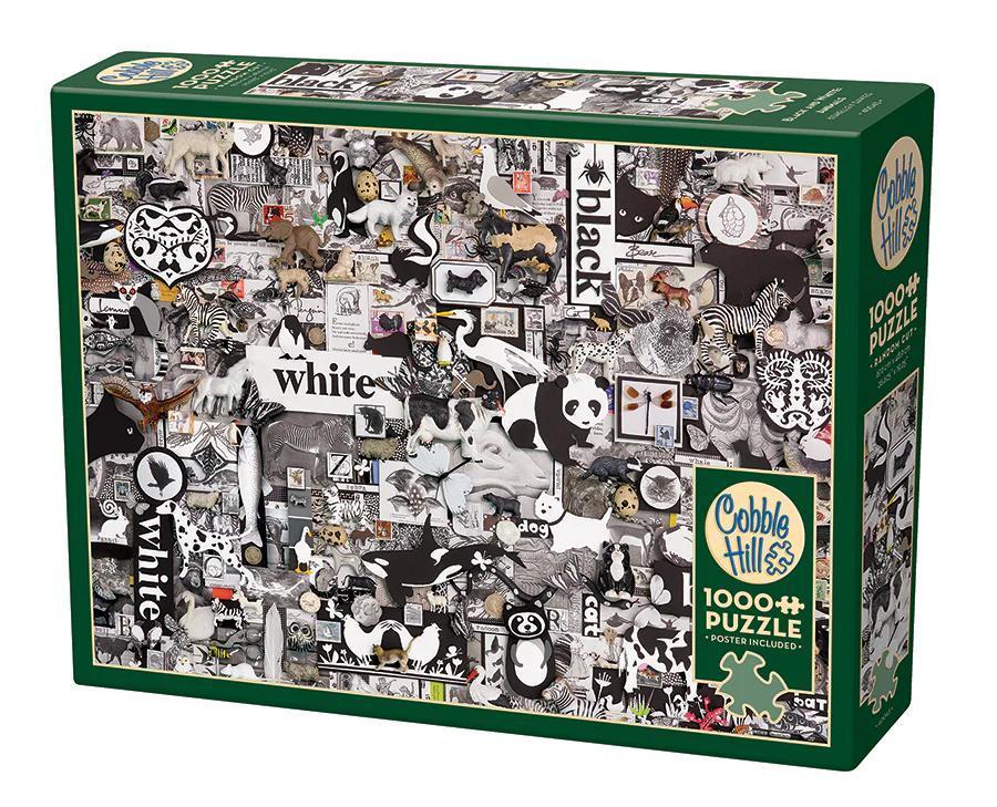 Cobble Hill Puzzles - Black and White: Animals | 1000 Piece