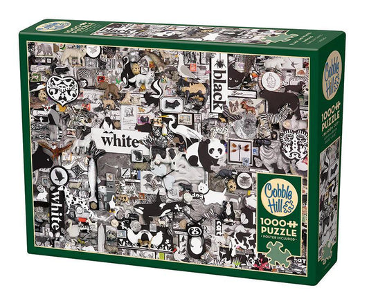 Cobble Hill Puzzles - Black and White: Animals | 1000 Piece