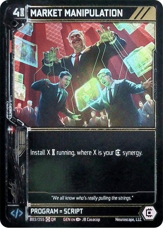 Neuroscape TCG - Market Manipulation GEN-083 Foil