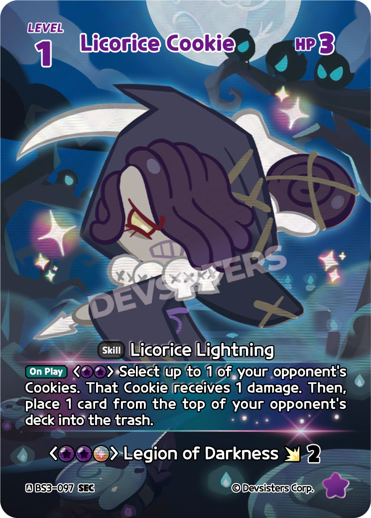 CookieRun TCG - Licorice Cookie [BS3-097 SEC]
