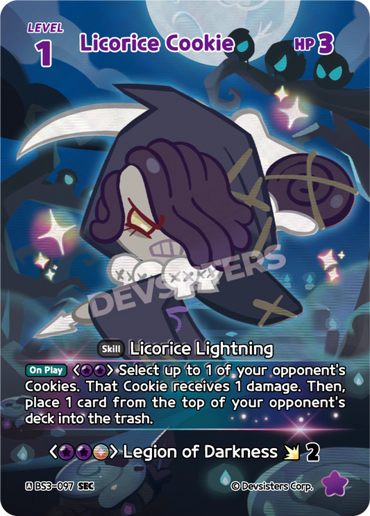 CookieRun TCG - Licorice Cookie [BS3-097 SEC]