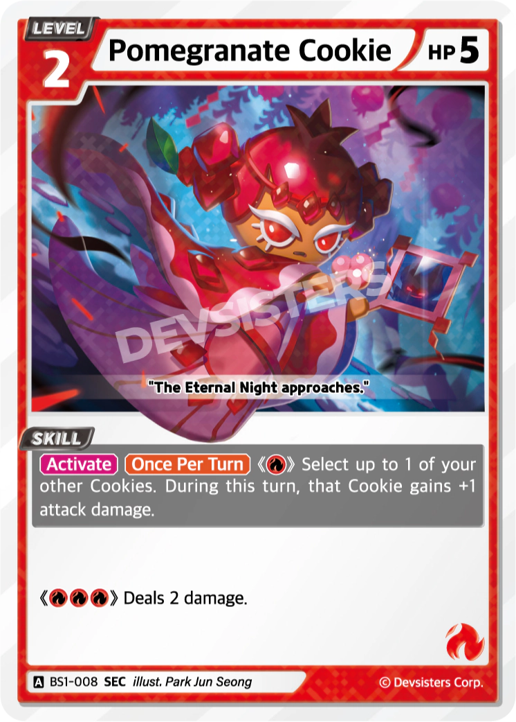 CookieRun TCG - Pomegranate Cookie [BS1‑008 SEC]