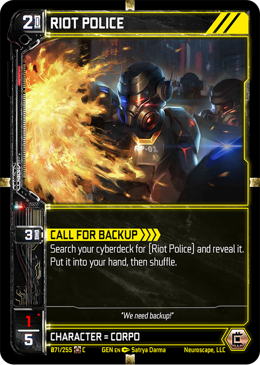 Neuroscape TCG - Riot Police GEN-071