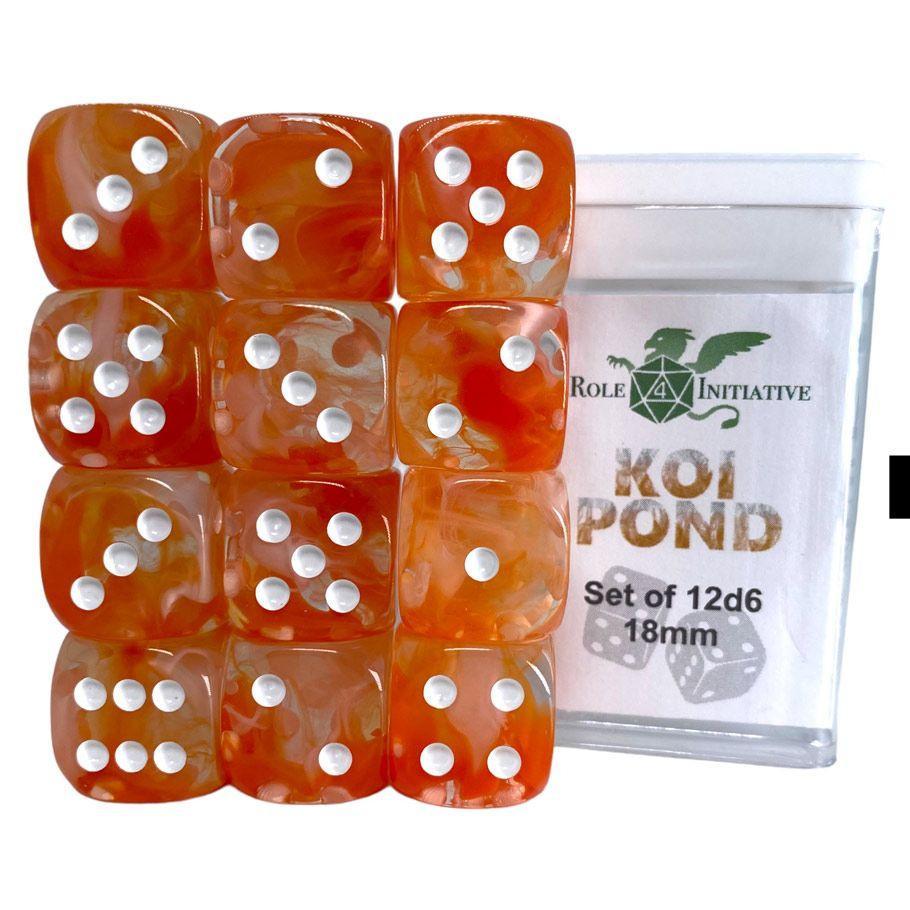 d6 Cube 18mm Diffusion Koi Pond (12 count)