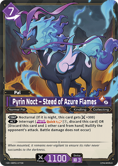Palworld TCG - Pyrin Noct – Steed of Azure Flames [EBP01-077SR]