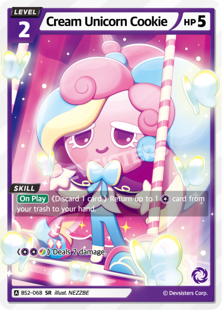 CookieRun TCG - Cream Unicorn Cookie [BS2-068 SR]