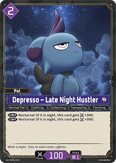 Palworld TCG - Depresso – Late Night Hustler [EBP01-079U]