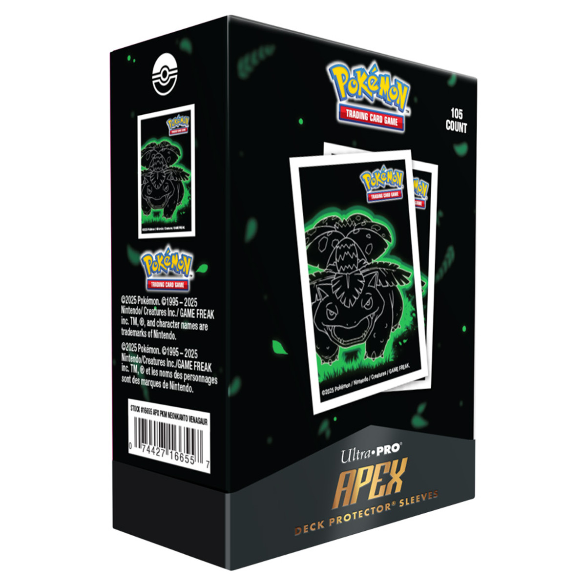 Deck Protector: Apex: Pokémon: Neon Kanto: Venusaur (105 ct.)