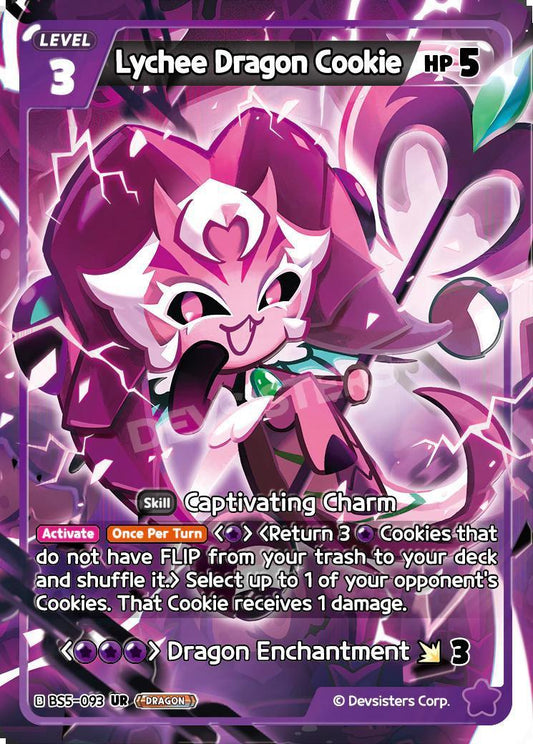 CookieRun TCG - Lychee Dragon Cookie [BS5-093 UR]