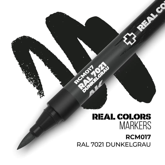 AK Interactive - Real Colors Markers: RAL 7021 Dunkelgrau