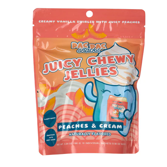 Pac Pac: Juicy Chewy Jellies Peaches & Cream (5.64oz)