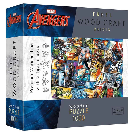 Trefl Wood Craft - Marvel: Comic Universe Wooden Puzzle (1000 Piece)
