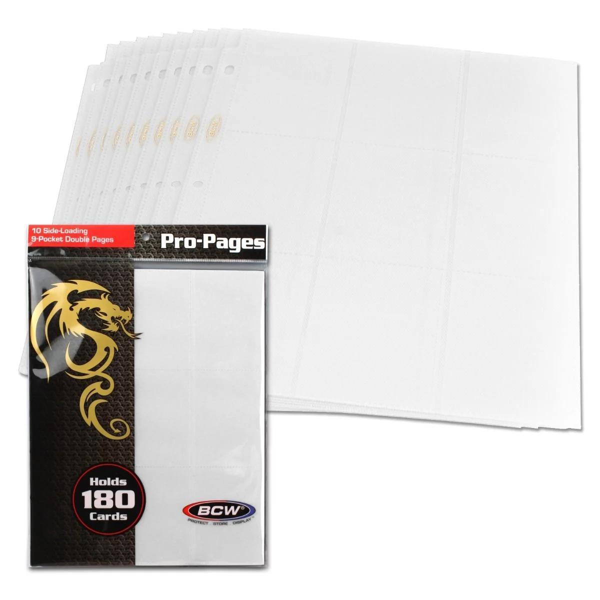 BCW - Side Loading 18-Pocket Pro Pages: White