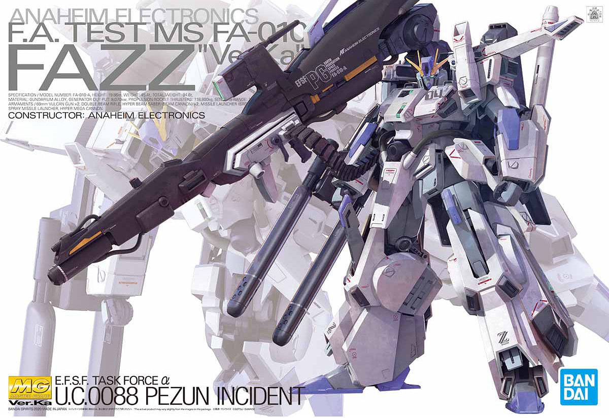 Bandai FAZZ (Ver.Ka) 'Gundam Sentinel'  Bandai Spirits MG 1/100