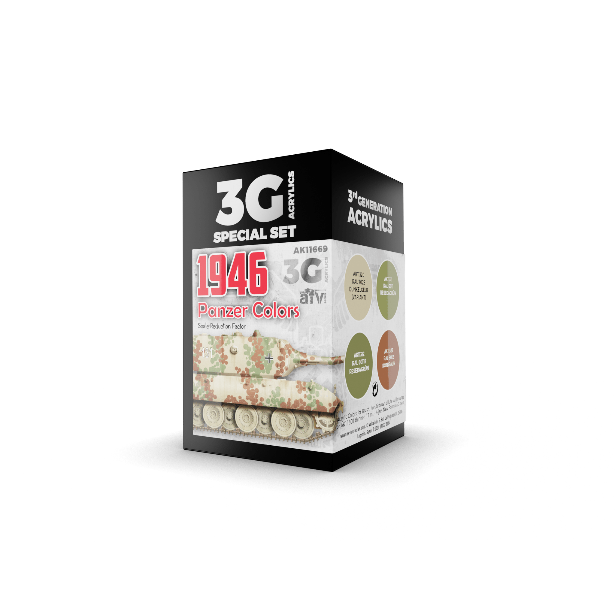 AK Interactive - 3G Special Set: 1946 Panzer Colors (4ct) - The Feisty Goblin Gamehouse -