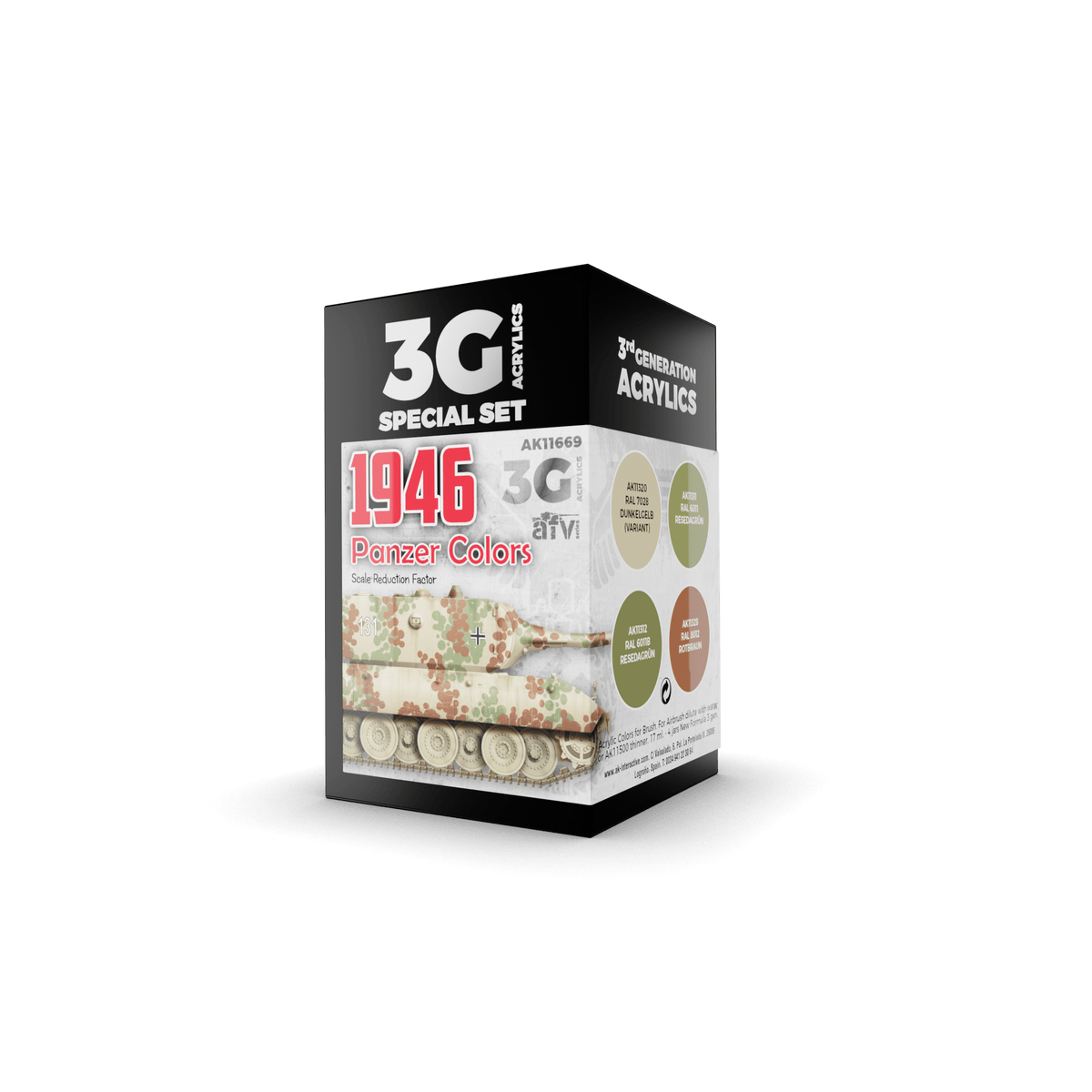 AK Interactive - 3G Special Set: 1946 Panzer Colors (4ct) - The Feisty Goblin Gamehouse -