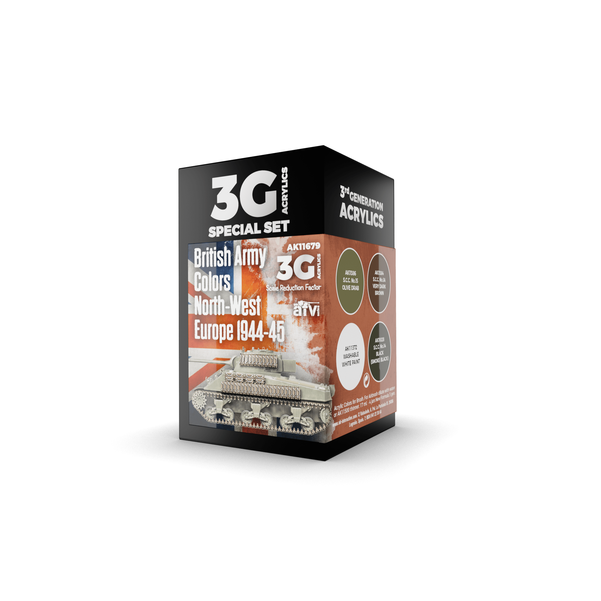 AK Interactive - 3G Special Set: British Army Colors North-West Europe 1944-45 (4ct) - The Feisty Goblin Gamehouse -