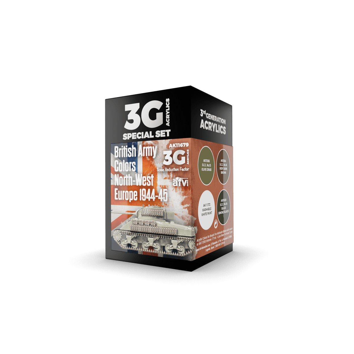 AK Interactive - 3G Special Set: British Army Colors North-West Europe 1944-45 (4ct) - The Feisty Goblin Gamehouse -