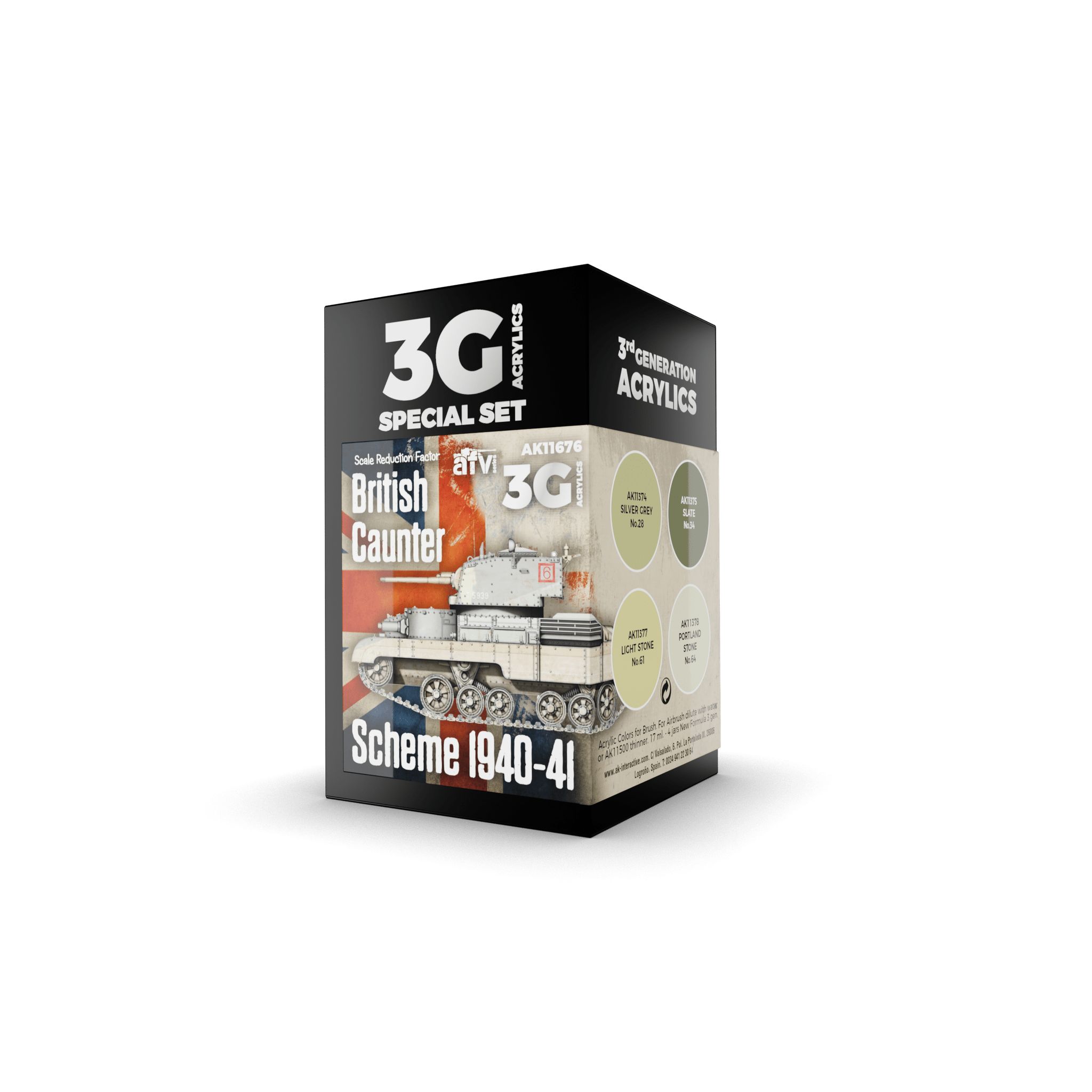 AK Interactive - 3G Special Set: British Caunter Scheme 1940-41 (4ct) - The Feisty Goblin Gamehouse -