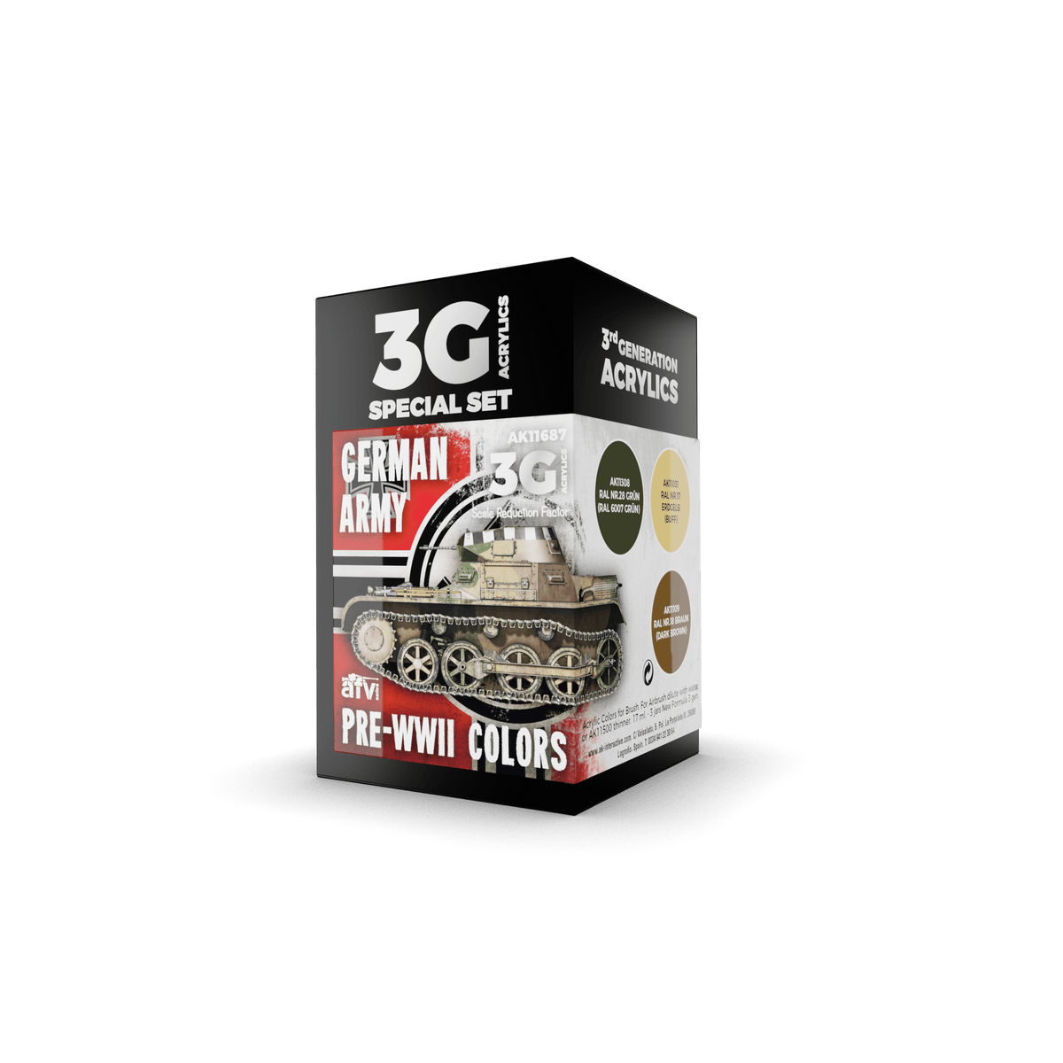 AK Interactive - 3G Special Set: German Army Pre-WWII Colors (3ct) - The Feisty Goblin Gamehouse -