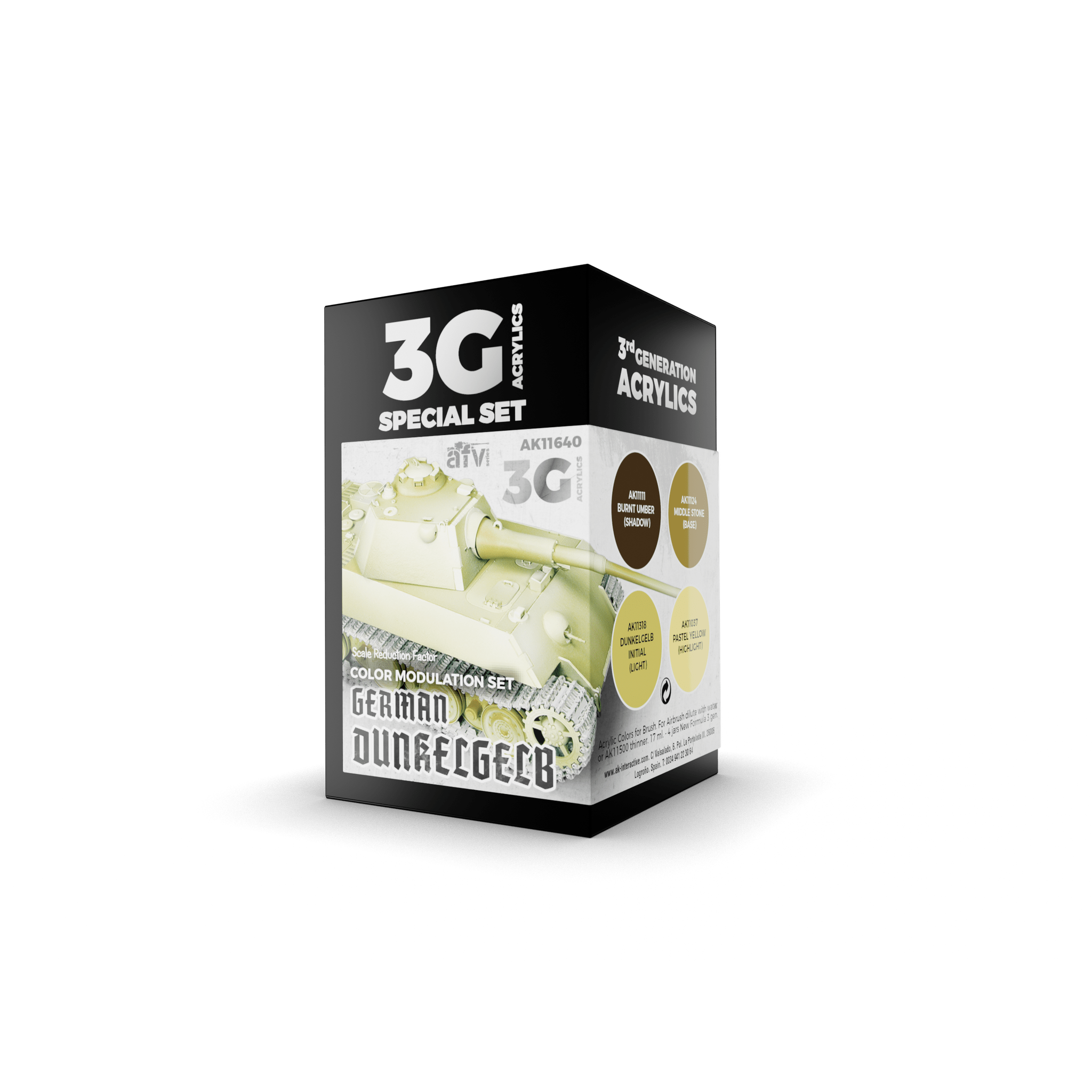 AK Interactive - 3G Special Set: German Dunkelgelb (4ct) - The Feisty Goblin Gamehouse -