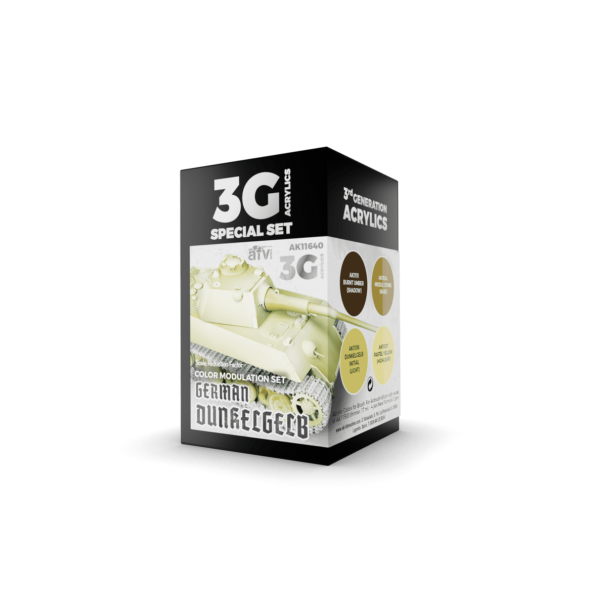 AK Interactive - 3G Special Set: German Dunkelgelb (4ct) - The Feisty Goblin Gamehouse -