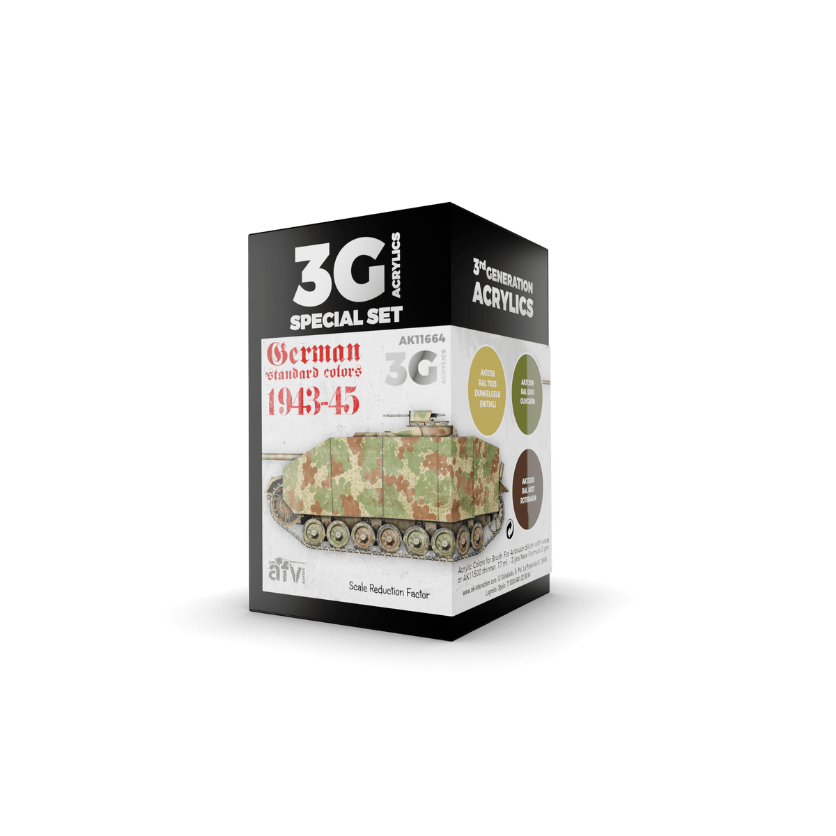 AK Interactive - 3G Special Set: German Standard Colors 1943-45 (3ct) - The Feisty Goblin Gamehouse -