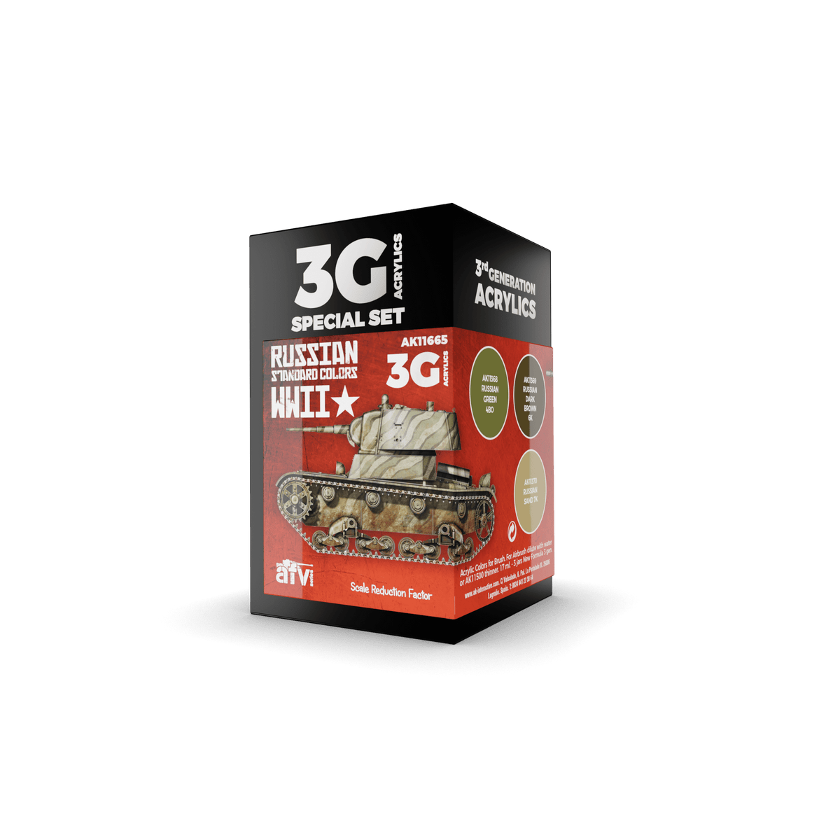 AK Interactive - 3G Special Set: Russian Standard Colors WWII (3ct) - The Feisty Goblin Gamehouse -