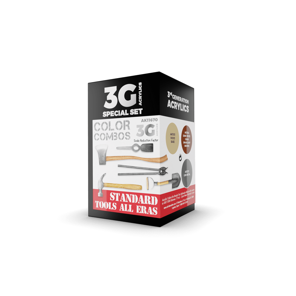 AK Interactive - 3G Special Set: Standard Tools All Eras Color Combos (3ct) - The Feisty Goblin Gamehouse -