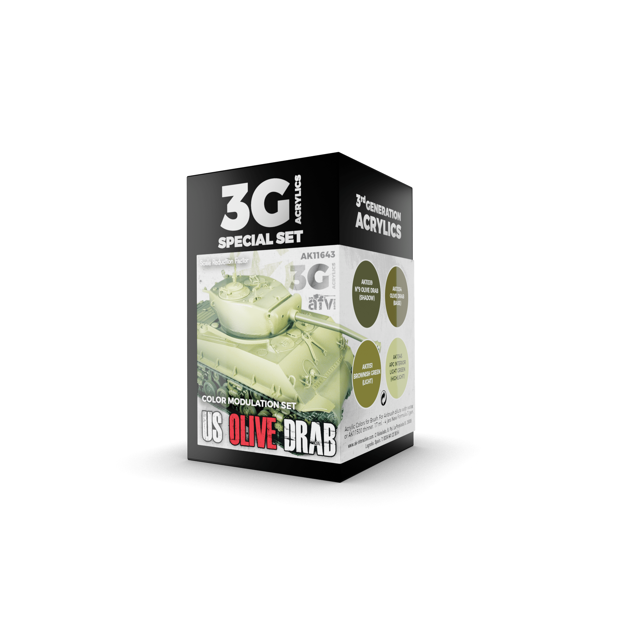 AK Interactive - 3G Special Set: US Olive Drab Mod (4ct) - The Feisty Goblin Gamehouse -