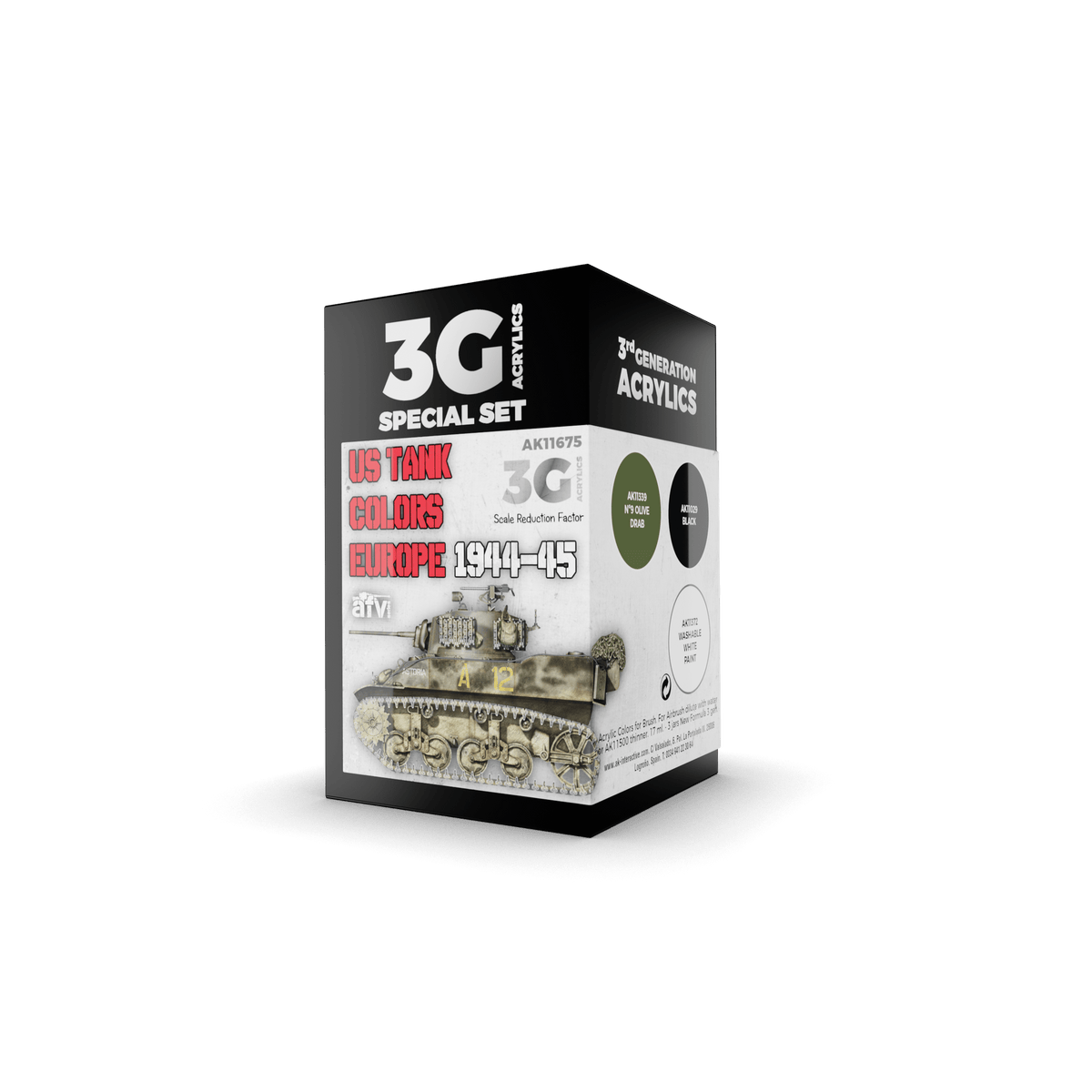 AK Interactive - 3G Special Set: US Tank Colors Europe 1944-45 (3ct) - The Feisty Goblin Gamehouse -