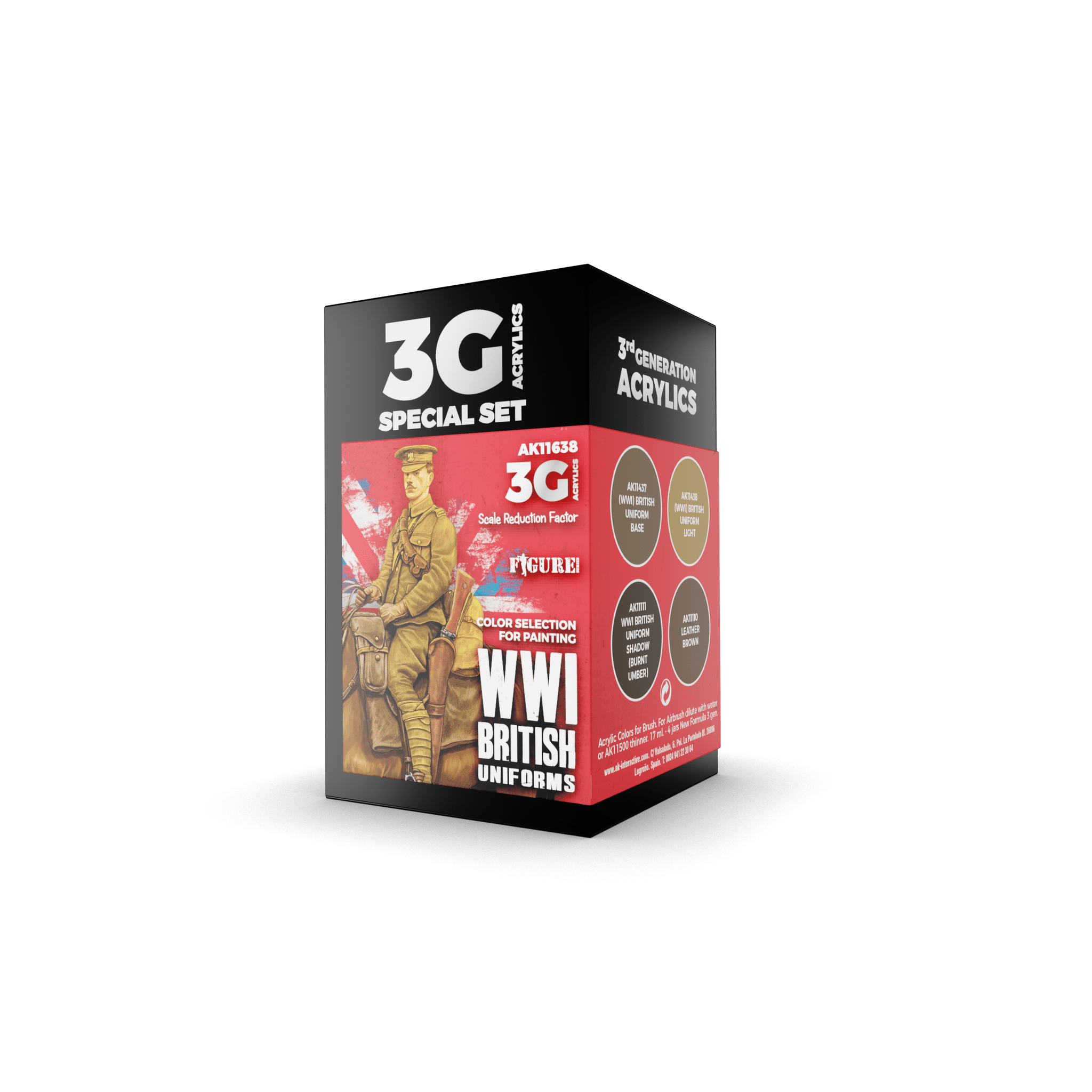 AK Interactive - 3G Special Set: WWI British Uniforms (4ct) - The Feisty Goblin Gamehouse -