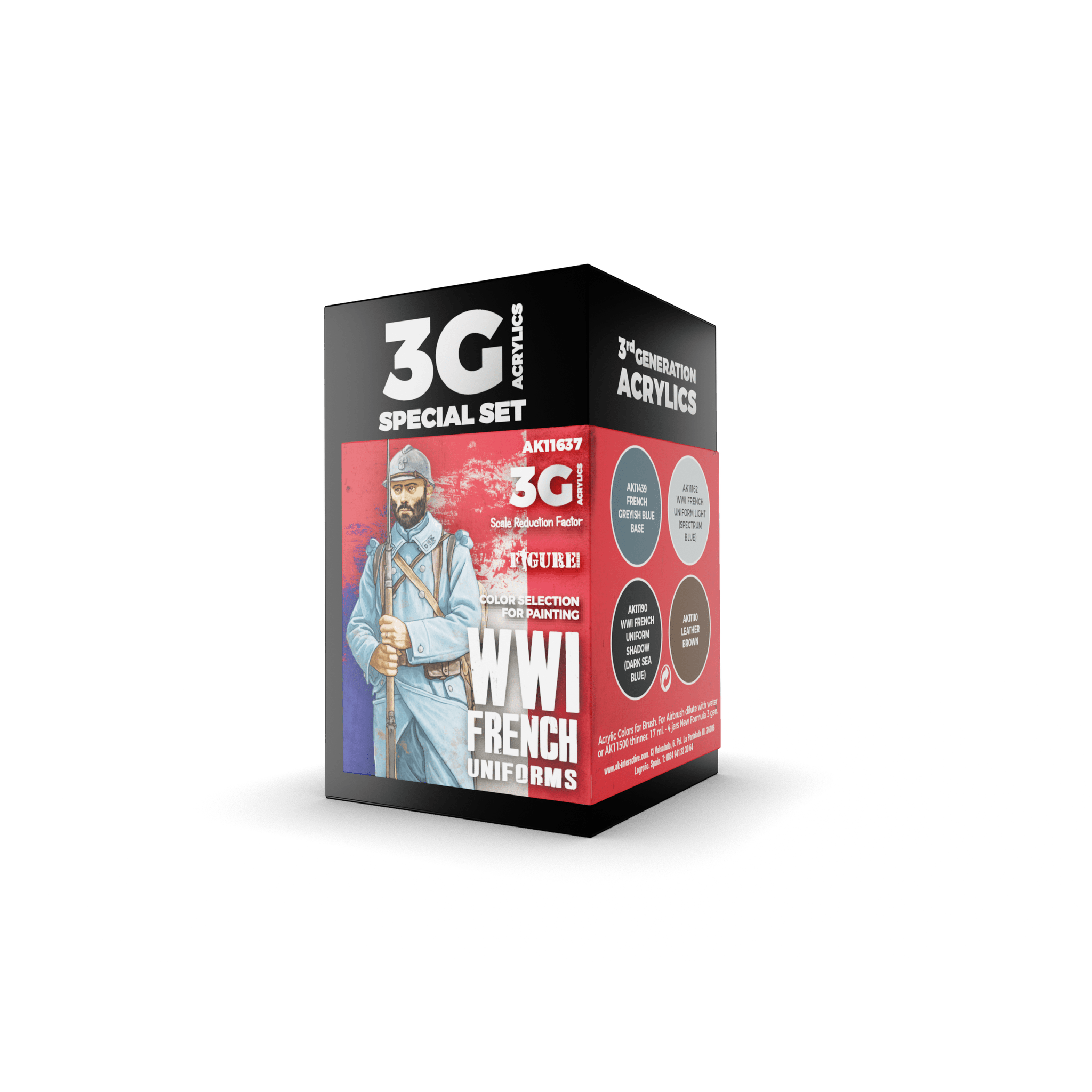 AK Interactive - 3G Special Set: WWI French Uniforms (4ct) - The Feisty Goblin Gamehouse -