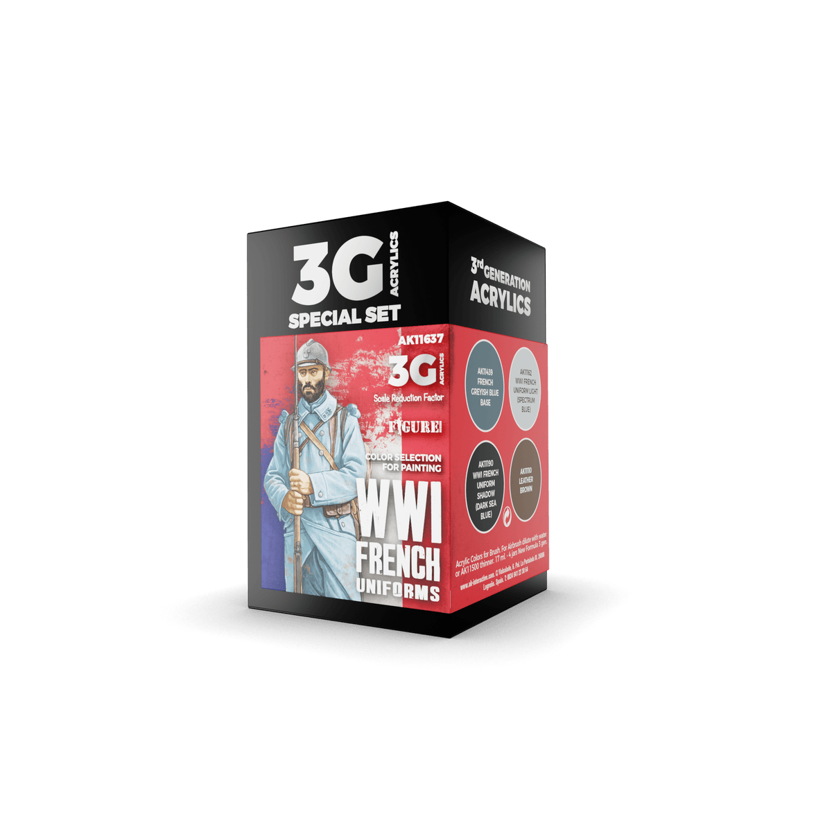 AK Interactive - 3G Special Set: WWI French Uniforms (4ct) - The Feisty Goblin Gamehouse -