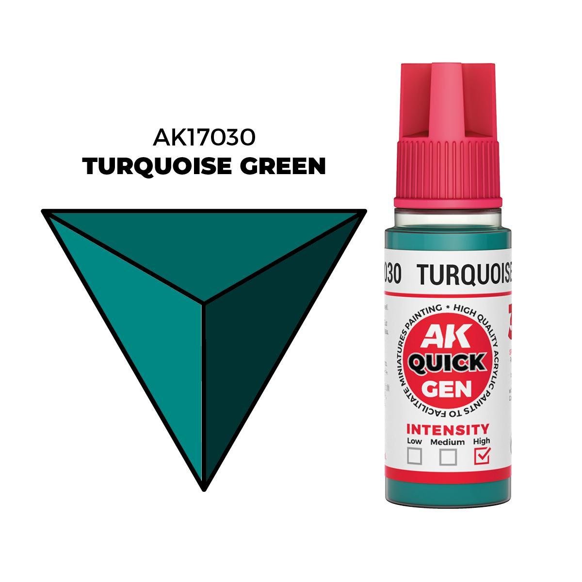 AK Interactive - Quick Gen: Turquoise Green (18 ml) - The Feisty Goblin Gamehouse -
