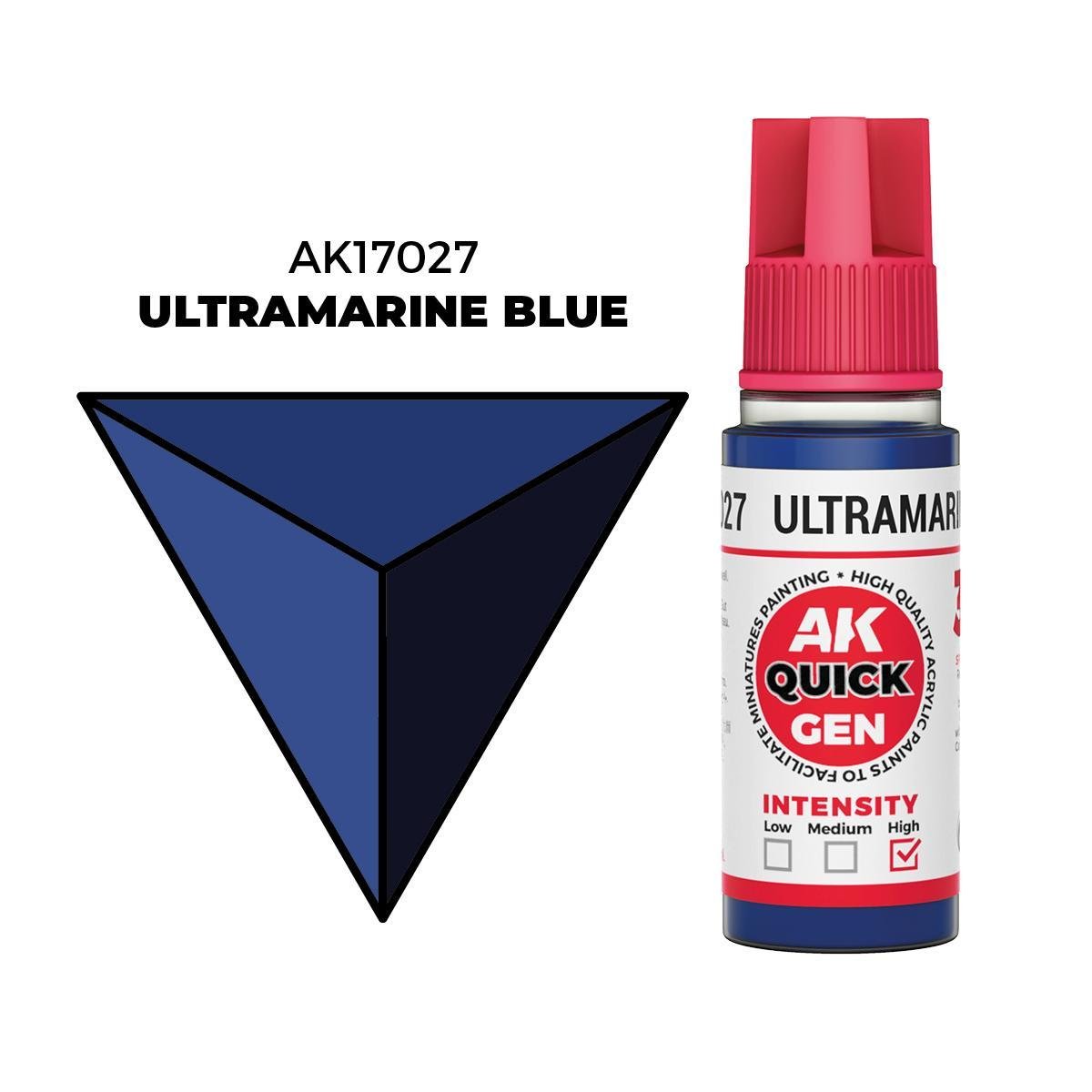 AK Interactive - Quick Gen: Ultramarine Blue (18 ml) - The Feisty Goblin Gamehouse -
