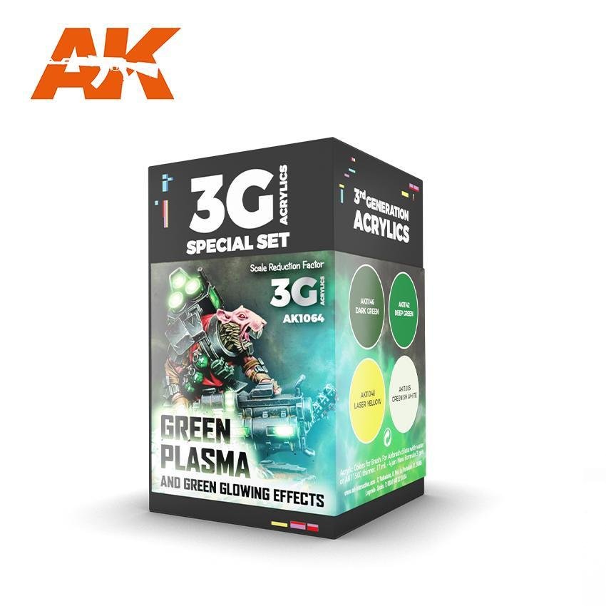 AK Interactive - Wargame Color 3G Special Set: Green Plasma And Glowing Effects (4ct) - The Feisty Goblin Gamehouse -