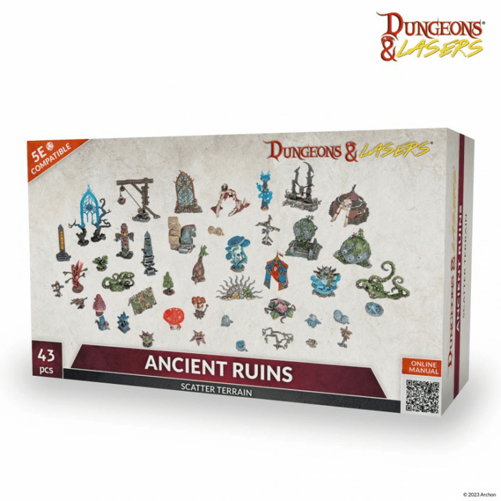 Archon Studio - Dungeons and Lasers: Ancient Ruins Scatter Terrain (D&L: Expansion Sets) - The Feisty Goblin Gamehouse -